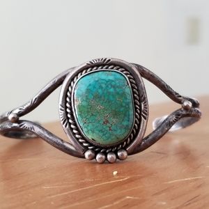 Antique Turquoise and Silver Bracelet